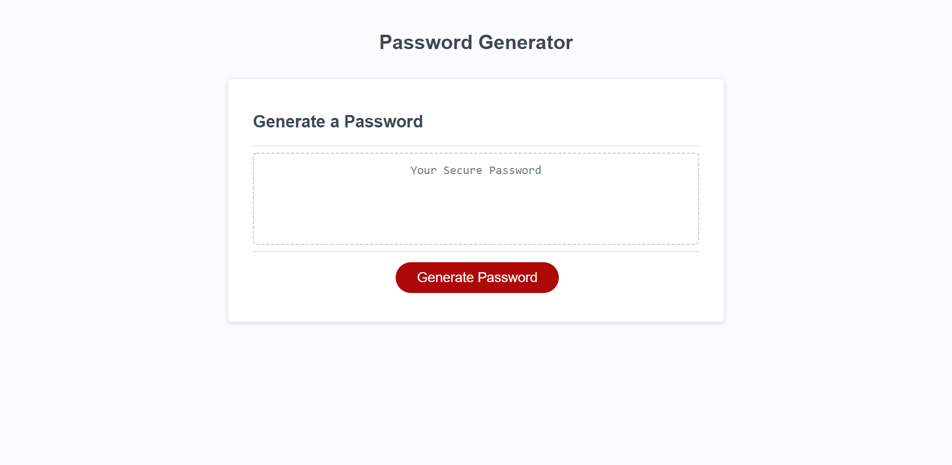 Password Generator Project